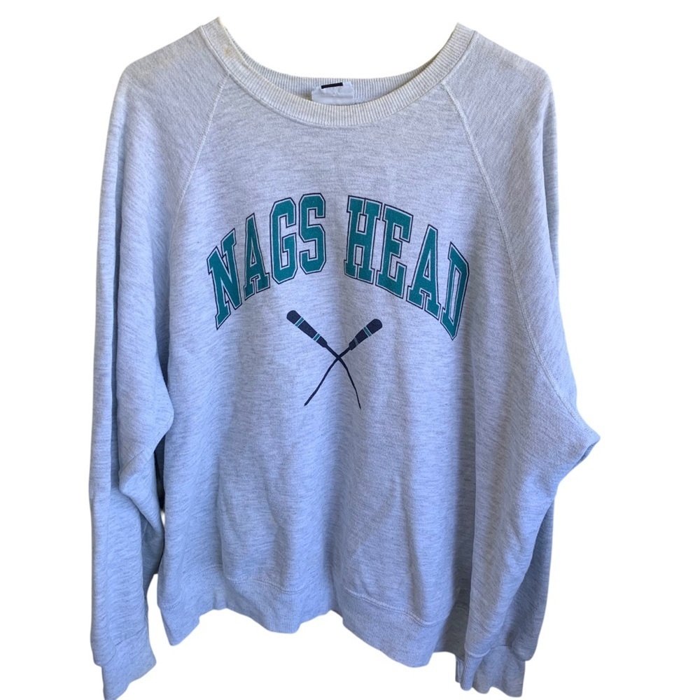 Vintage Nags Head NC Lee Midweight Cotton Blend Crewneck Sweatshirt 80s 90s 3X